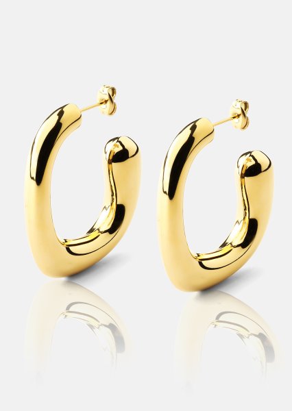Ohrring Elegant Curve - 18k Vergoldet