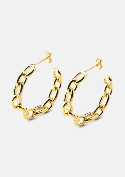 Ohrring Chain Bold - 18k Vergoldet