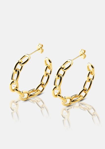 Ohrring Chain Bold - 18k Vergoldet
