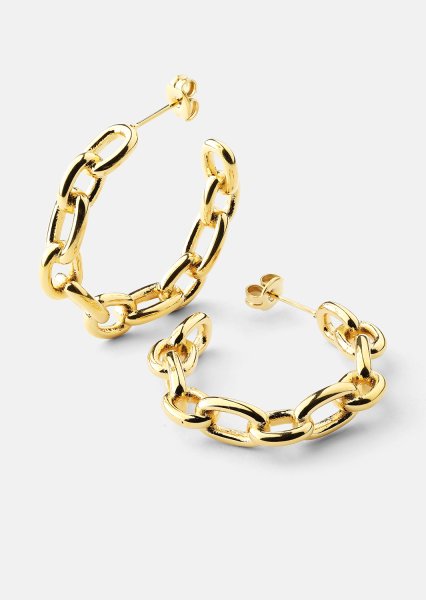 Ohrring Chain Bold - 18k Vergoldet