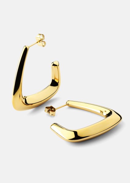 Ohrringe Bold Curve – 18k Vergoldet