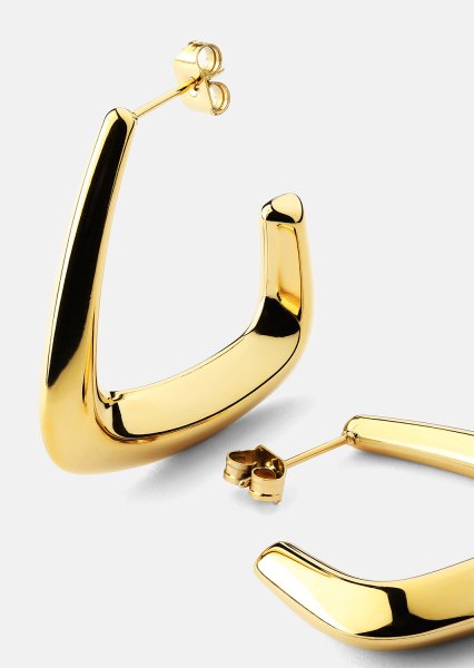 Ohrringe Bold Curve – 18k Vergoldet