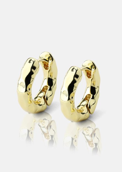 Ohrring Luxe Ripple Hoops - 18k Vergoldet