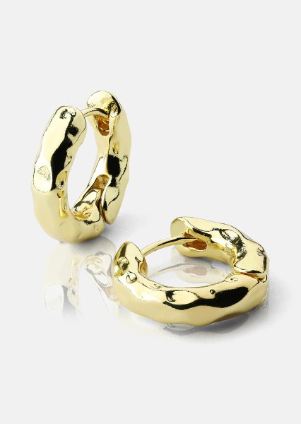 Ohrring Luxe Ripple Hoops - 18k Vergoldet