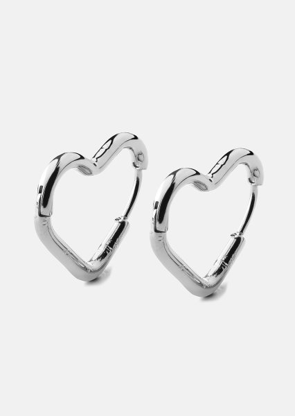 Ohrring Heart's Embrace - Versilbert