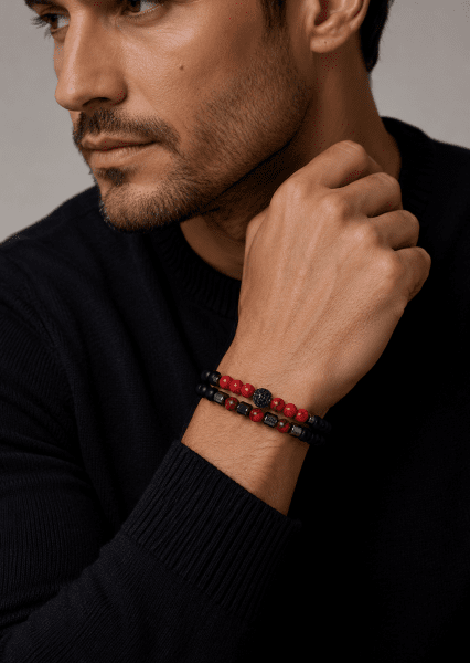 Perlenarmband Crimson Valor