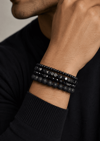 Perlenarmband Obsidian Realm