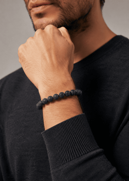 Perlenarmband Obsidian Thread