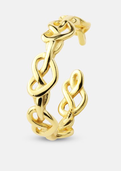 Ring Heart Link- 18k Vergoldet