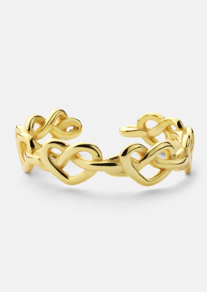 Ring Heart Link- 18k Vergoldet