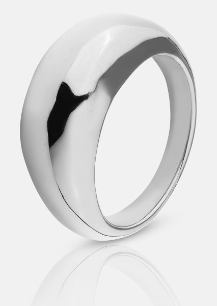 Golden Bold Ring - Versilbert