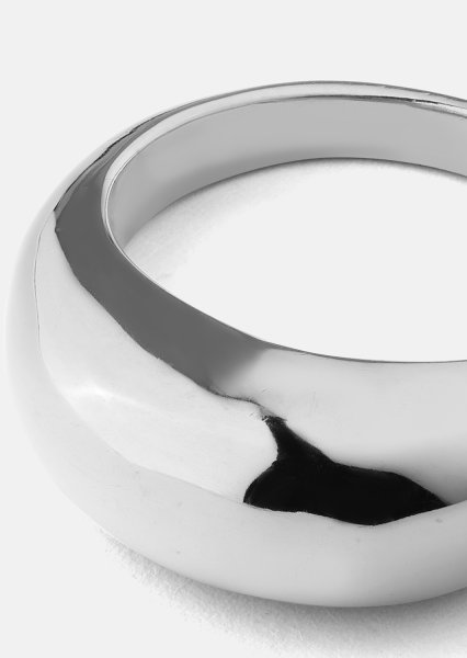 Golden Bold Ring - Versilbert
