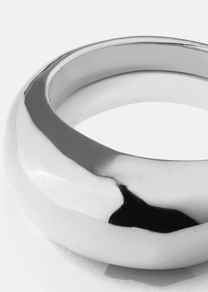 Golden Bold Ring - Versilbert