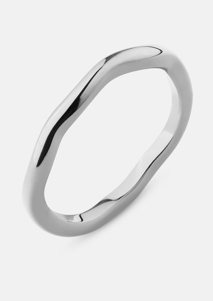 Ring Wave Silver- Versilbert