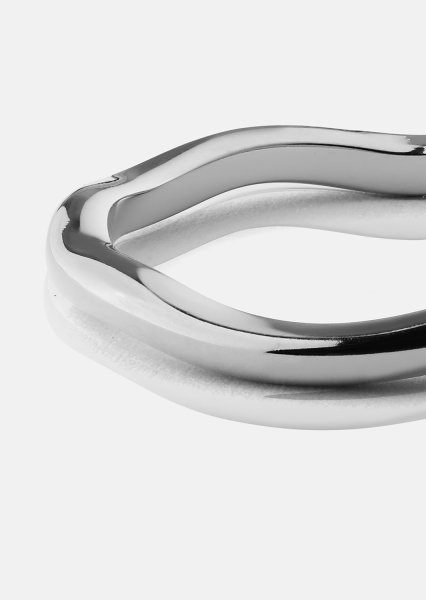 Ring Wave Silver- Versilbert