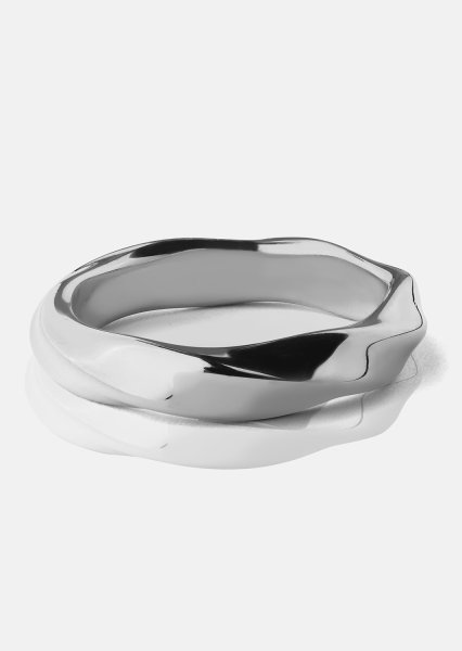 Ring Swirl - Versilbert
