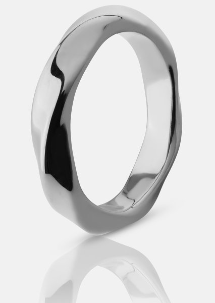 Ring Swirl - Versilbert