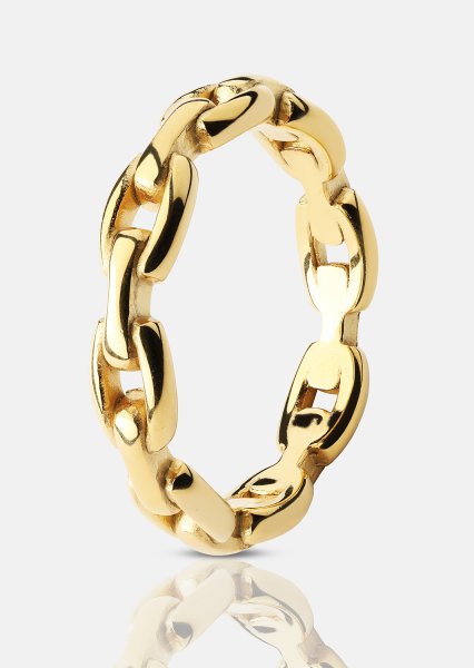 Ring Bold Chain - 18K Vergoldet
