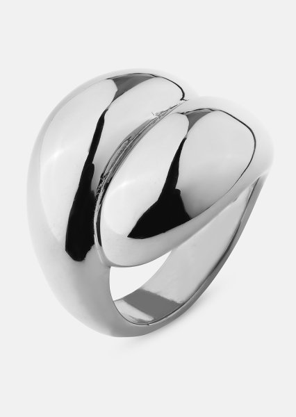 Ring Bold Flow - 18k Versilbert