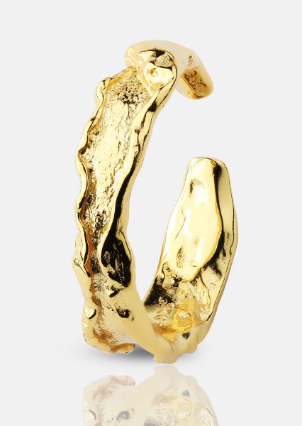 Ring Raw Texture - 18k vergoldet