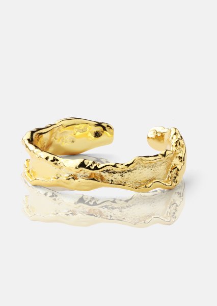 Ring Raw Texture - 18k vergoldet