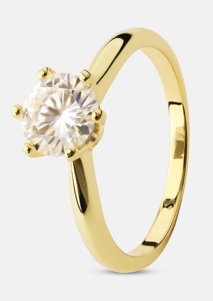 Ring Solitaire - 18K Vergoldet