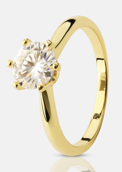 Ring Solitaire - 18K Vergoldet