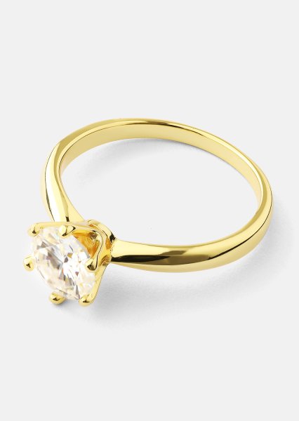 Ring Solitaire - 18K Vergoldet
