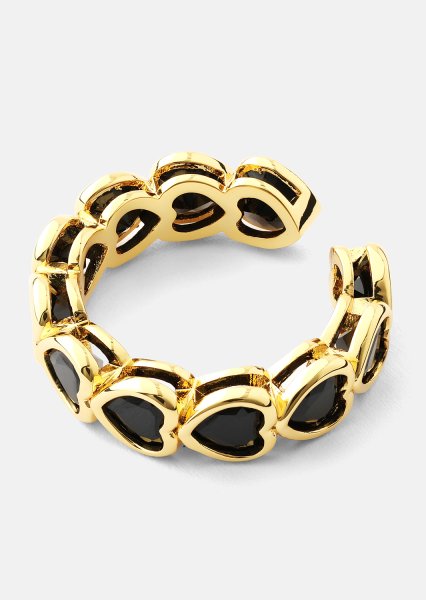 Ring Eternal Night Heart- 18k Vergoldet
