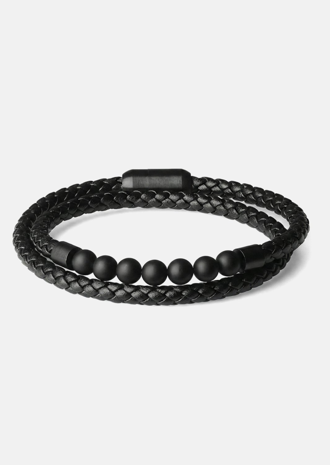 Lederarmband Raven Weave