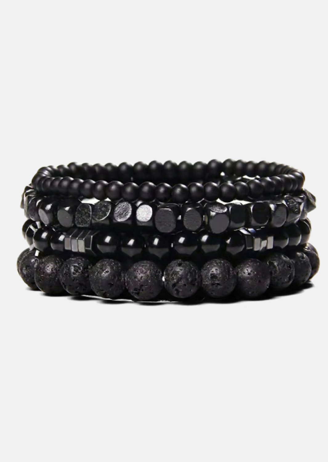 Perlenarmband Obsidian Pulse