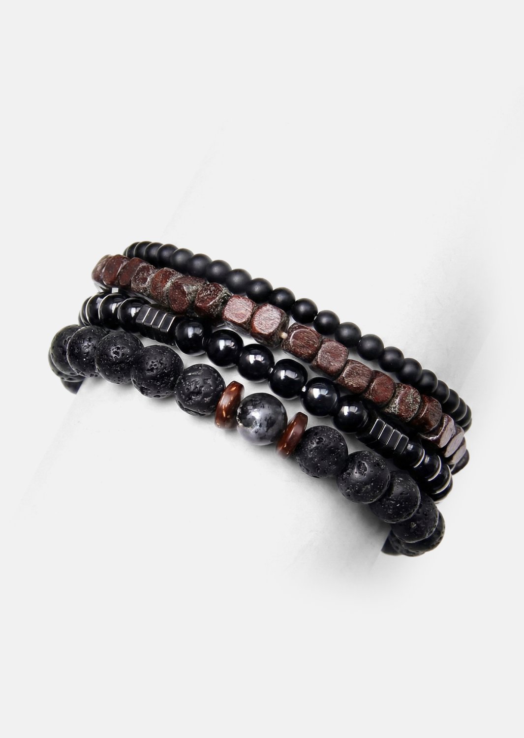 Perlenarmband Obsidian Knack