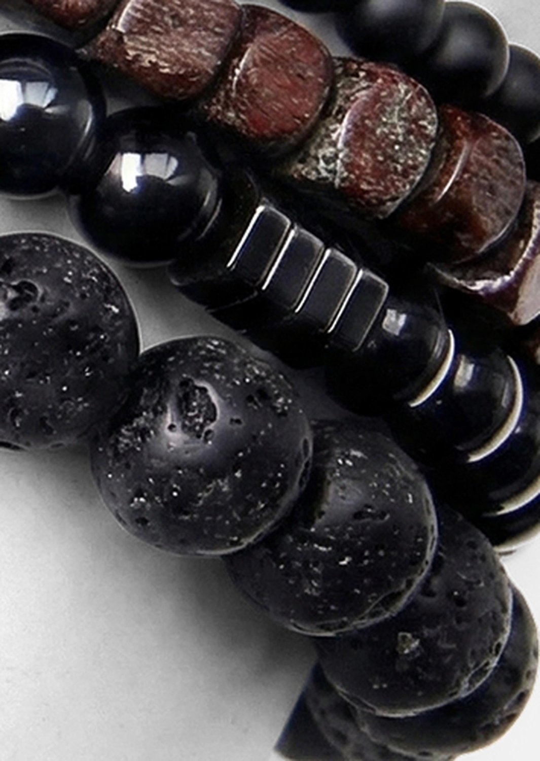 Perlenarmband Obsidian Knack