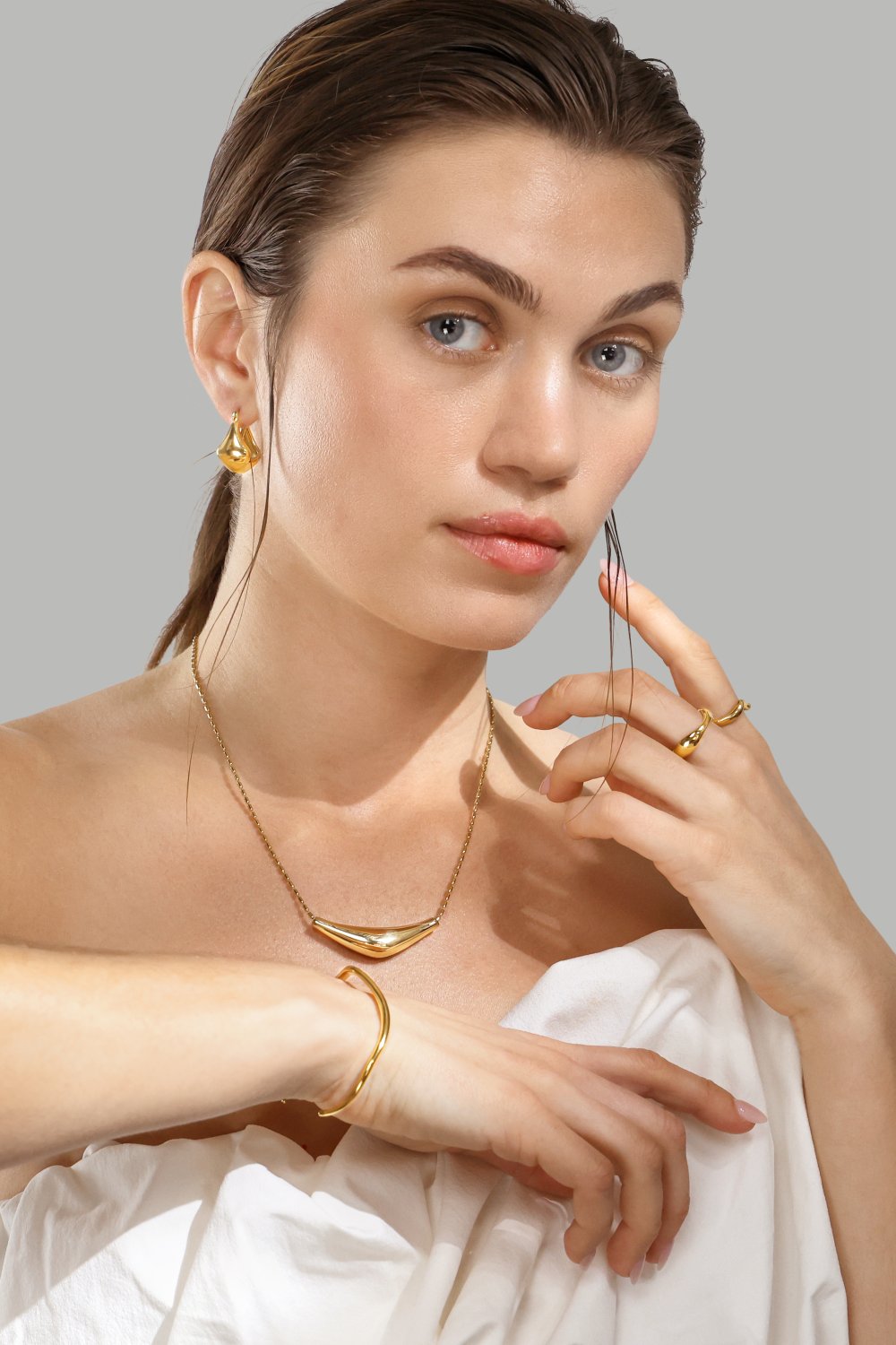 Ohrringe Glow Hoop – 18k Vergoldet