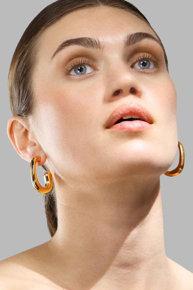 Ohrring Elegant Curve - 18k Vergoldet