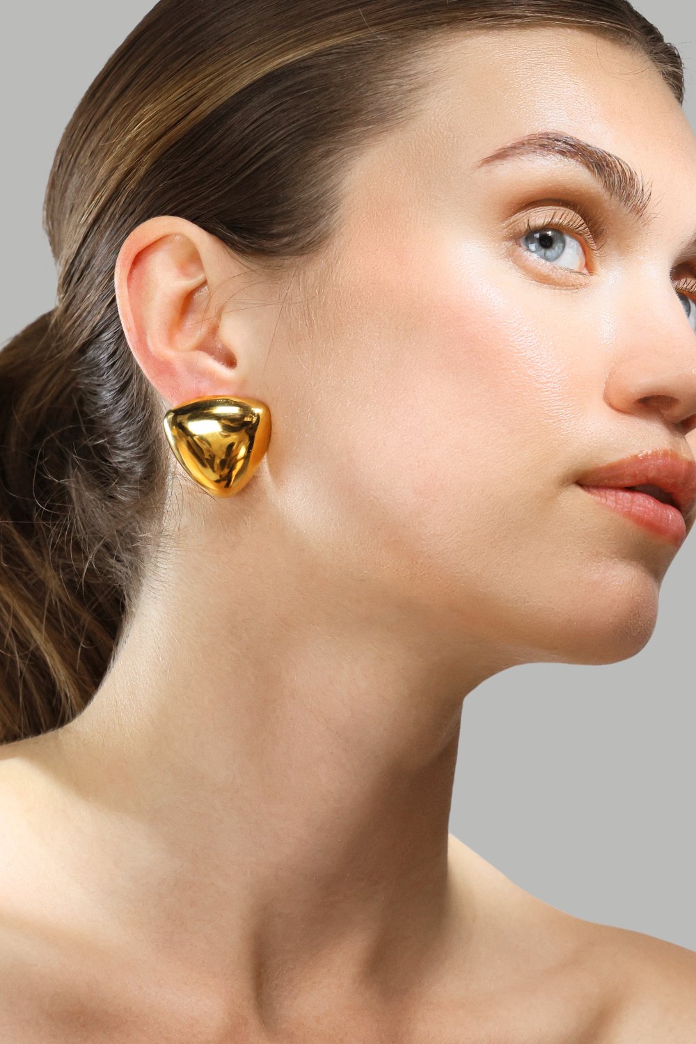Ohrringe Bold Curve – 18k Vergoldet