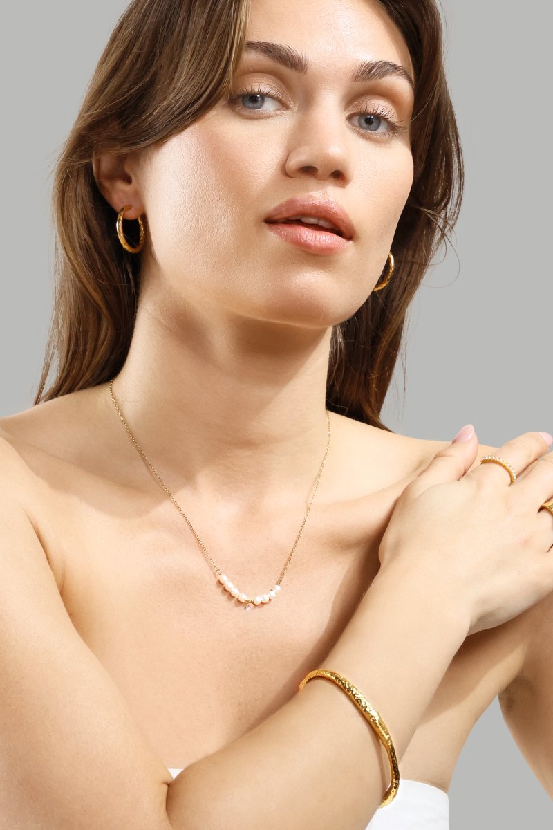 Halskette Moonlet Grace - 18k Vergoldet
