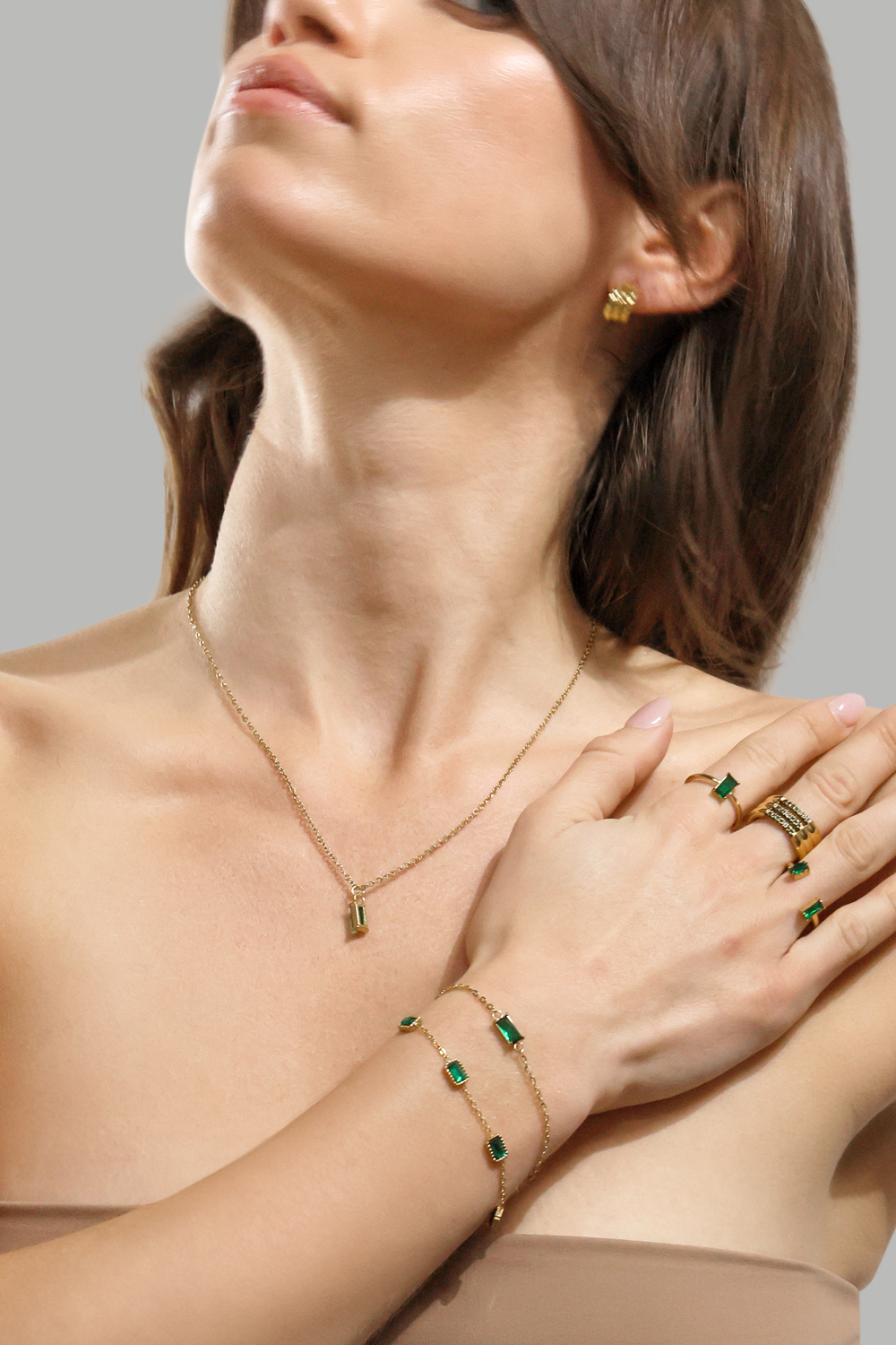 Ring Emeraldis - 18k Vergoldet