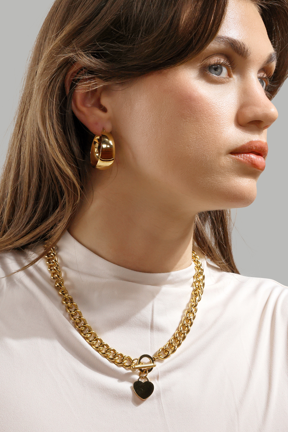 Luxe Circle Charm Necklace - 18k Vergoldet