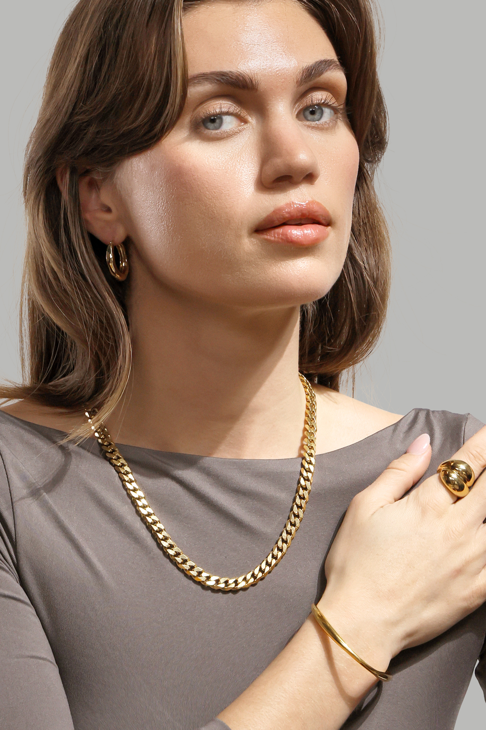 Armband Flow Cuff - 18k Vergoldet