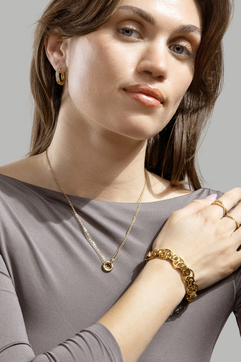 Armband Geo Loop - 18k Vergoldet