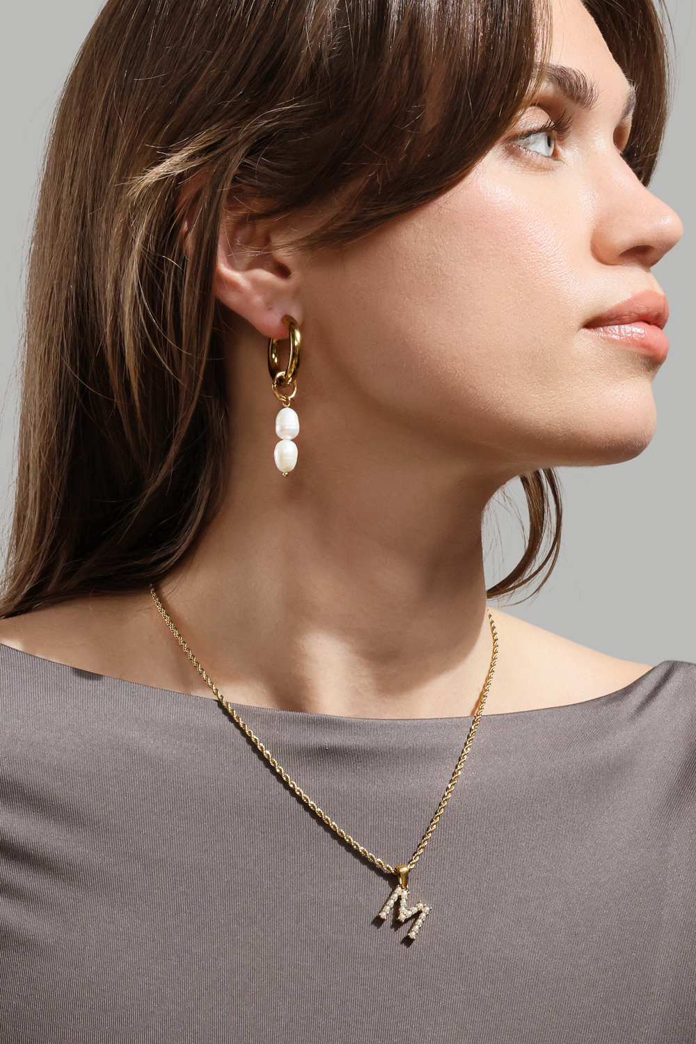 Amulet A-N Halskette – 18k Vergoldet