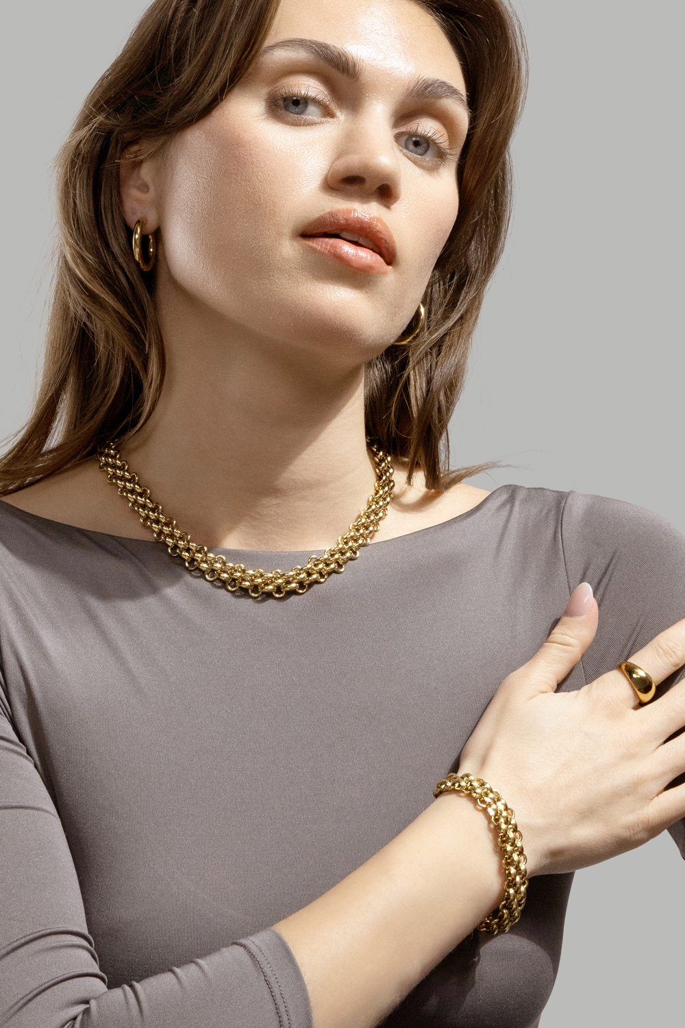Halskette Bold Weave - 18k Vergoldet