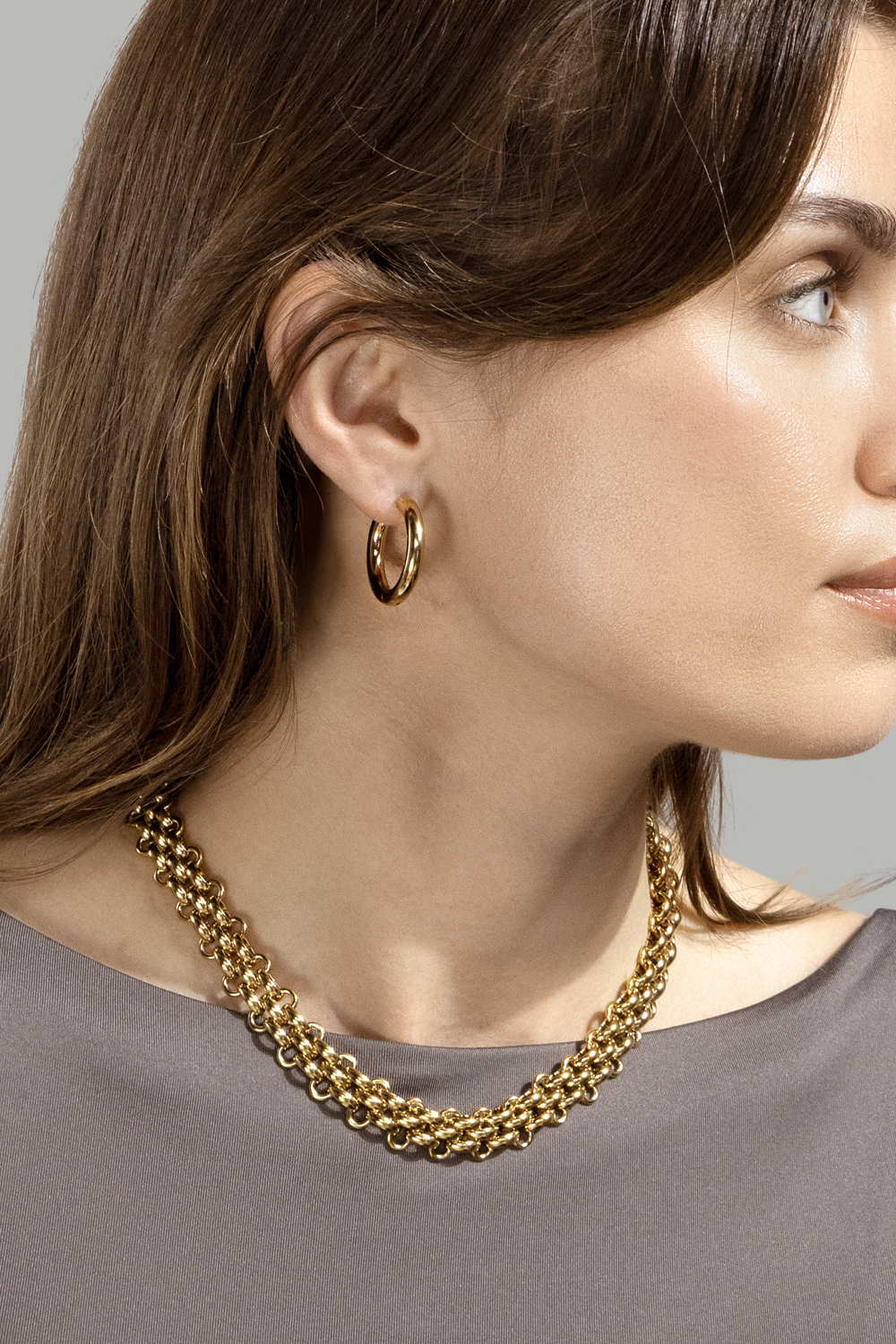 Halskette Bold Weave - 18k Vergoldet