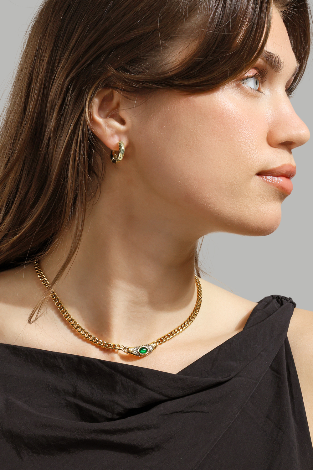 Ohrring Luxe Ripple Hoops - 18k Vergoldet