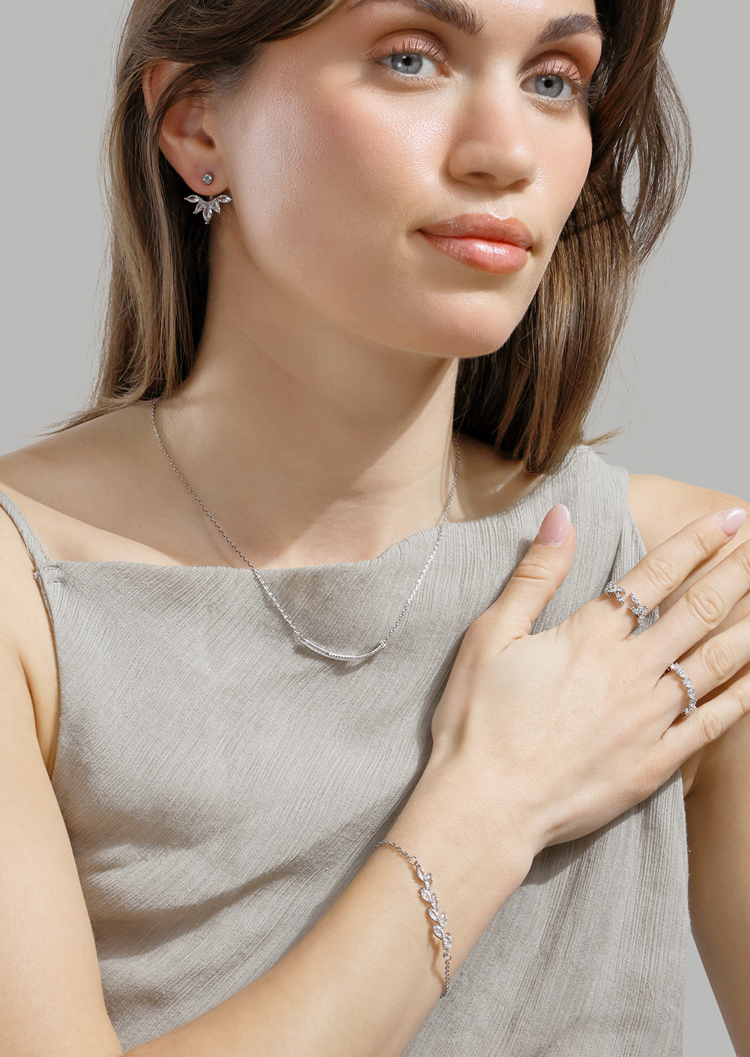 Armband Leaflight - Versilbert
