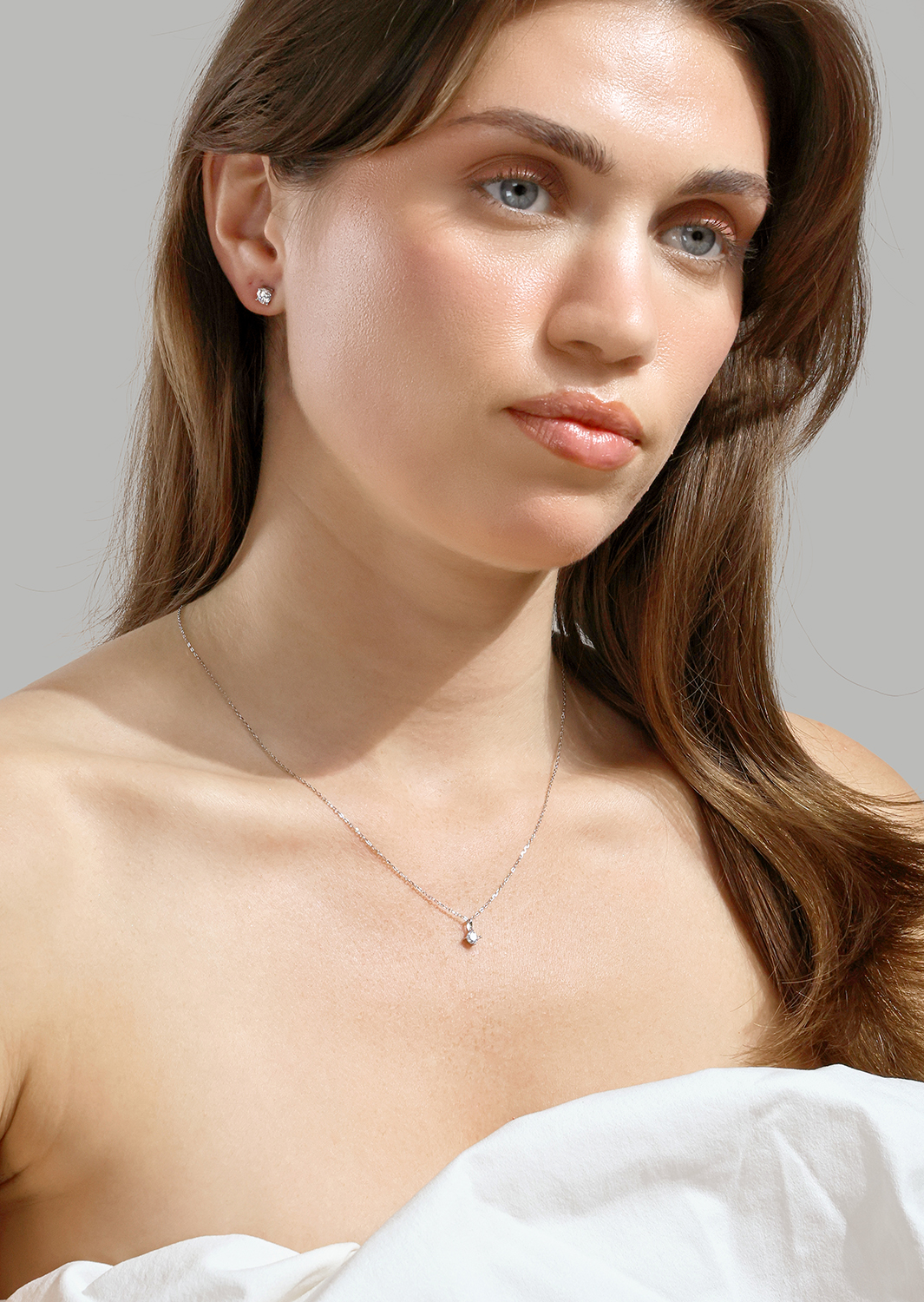 Heartlight Solitaire Ring - Versilbert