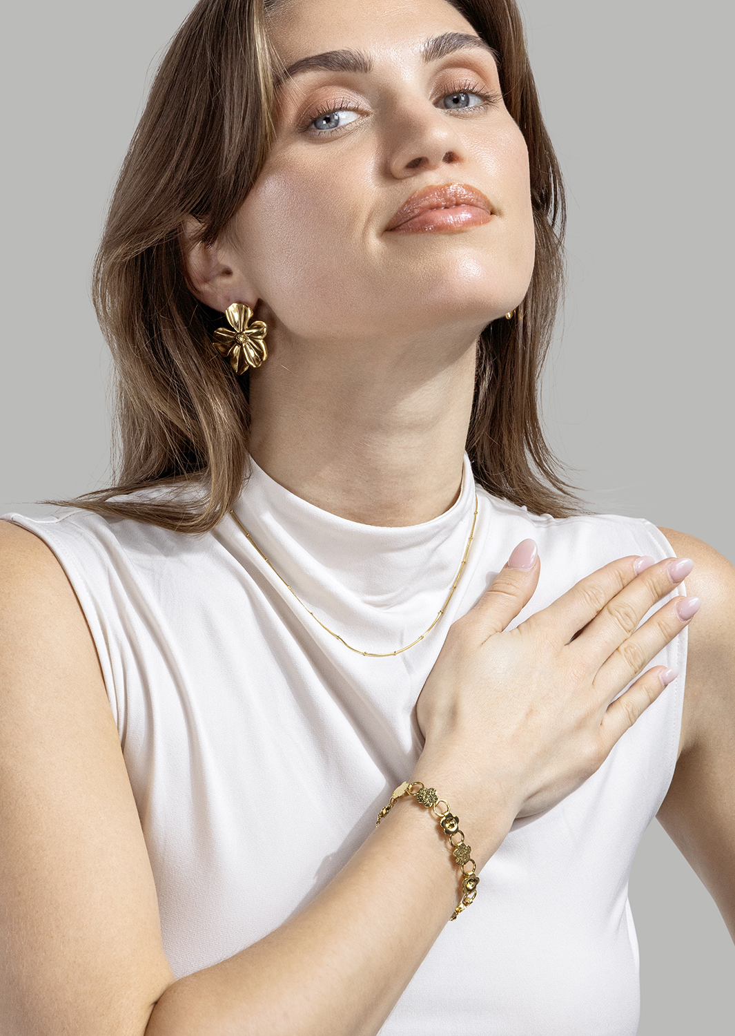 Halskette Dots - 18k Vergoldet