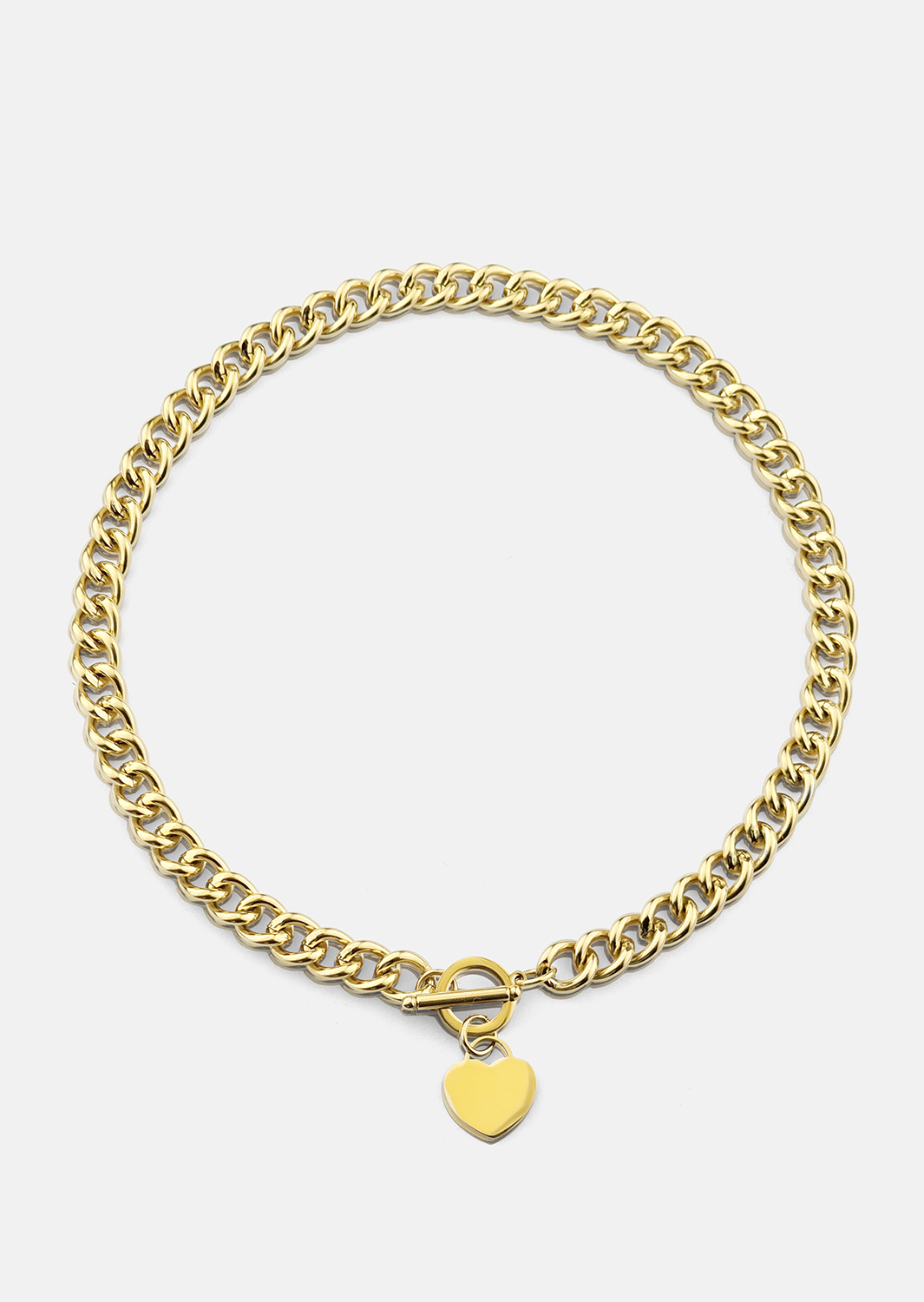 Luxe Circle Charm Necklace - 18k Vergoldet