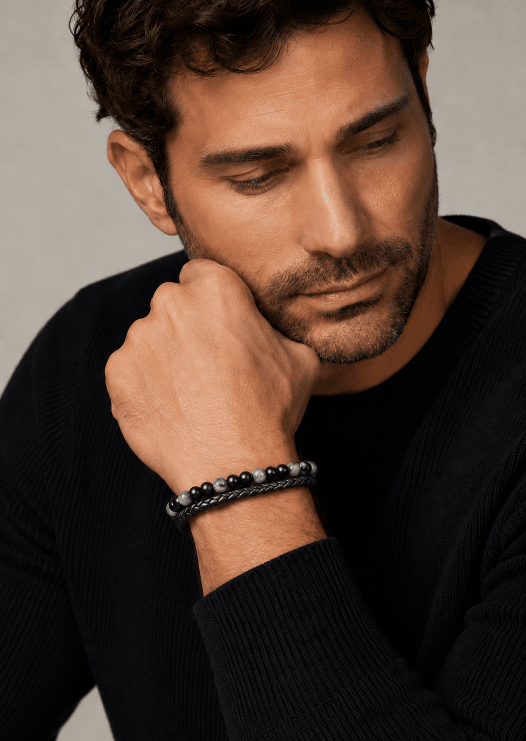 Lederarmband Ebon Serpent